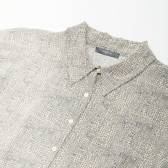 Subtle Print Sheer Button-Up Shirt - Picture 3 of 3